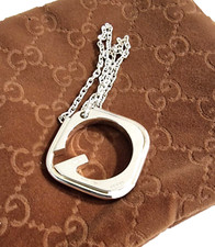 GUCCI portachiavi G in argento