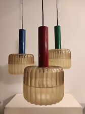 LAMPADA SOFFITTO 3 LUCI, METALLO/METACRILATO ANNI 50. STILE STILUX,STILNOVO