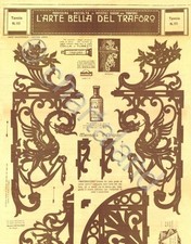 Disegno Drawings L'Arte Bella del Traforo Tav 111 19xx Mensola d'angolo DVD