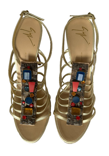 Giuseppe zanotti gold leather - zanotti,