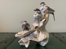 Capodimonte, Edoardo Tasca, Scultura Viva, Gruppo Di Uccelli In Ceramica