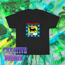 T-shirt divertente con logo Agip Racing nuova taglia dalla S alla 5XL