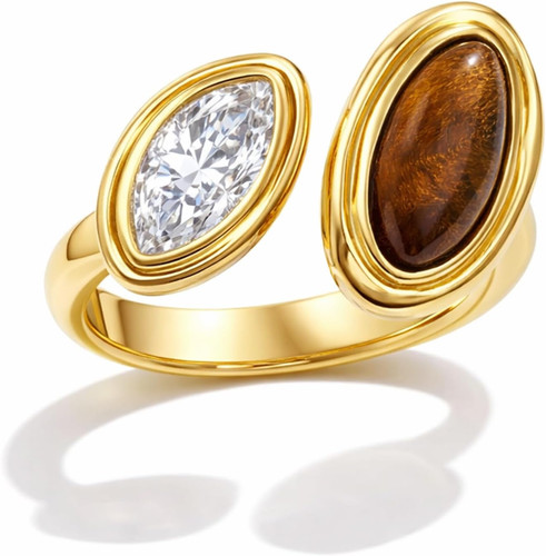 Anello occhio tigre trendy - occhio,