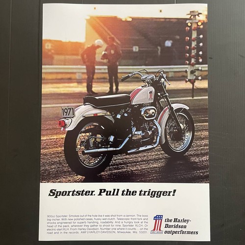 Poster 1971 harley davidson - 1971, harley-davidson