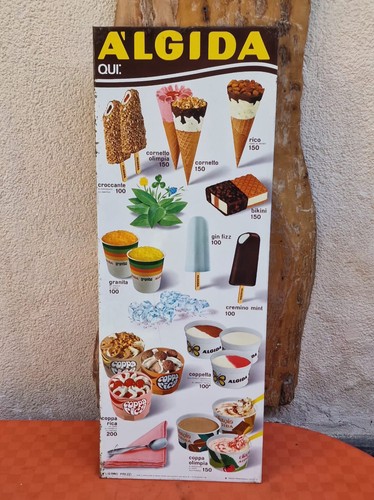Insegna tabella gelati algida - tabella,