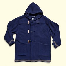 Stone Island Vintage 80s 90s Montgomery Jacket size L Navy Blue Osti No Badge