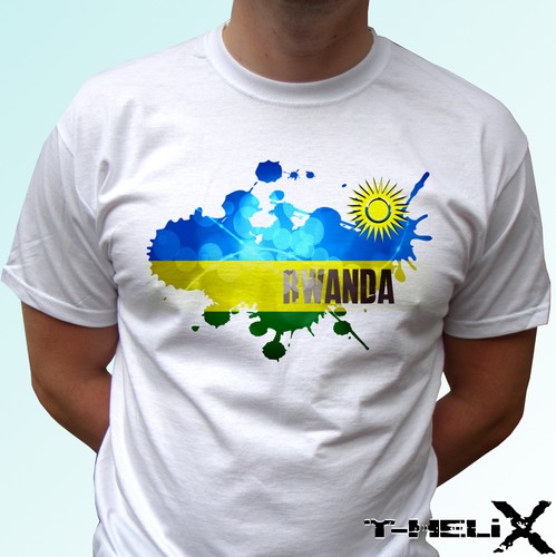 Bandiera ruanda t shirt - -,