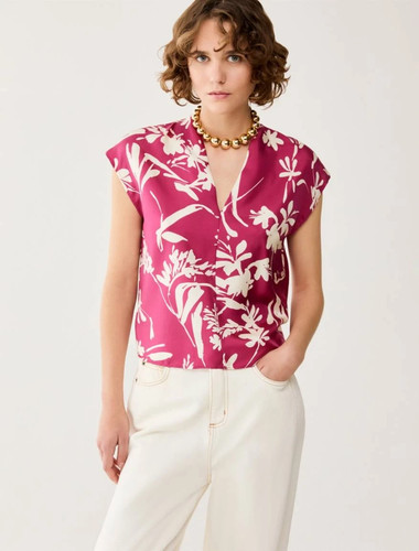 Blusa seta fantasia - in,