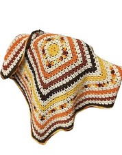 Vtg crochet afghan - vtg,