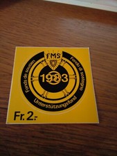 ADESIVO VINTAGE STICKER KLEBER FMS 1983 FEDERAZIONE MOTOCICLISTICA SVIZZERA 