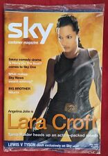 Sky TV Guide Jun 2002 Rare OOP Lara Croft A Jolie 🥊Lew V Ty New Polybag Sealed 