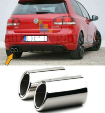 TERMINALI DI SCARICO CROMATI ACCIAIO INOX RLINE LOOK PER VW GOLF 6 VI 2008-2013