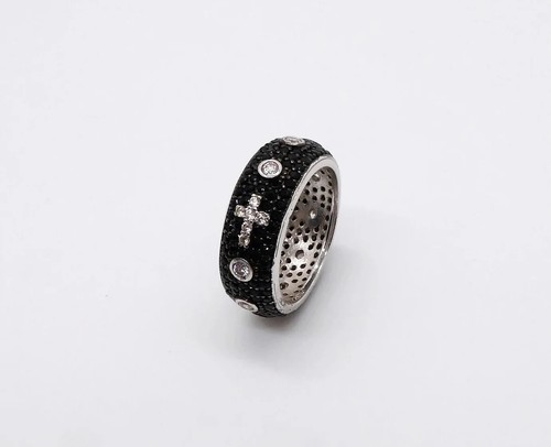 Anello rosario linee - rosario, black
