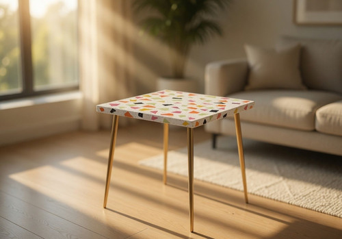 White marble coffee table - white,