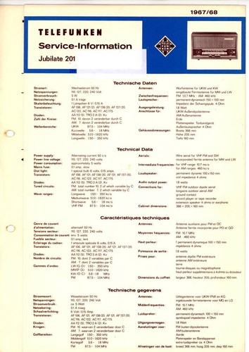 Telefunken manuale servizio - manuale,