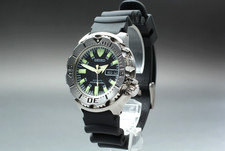 Orologio AT Uomo Nuovo Cinturino *N MINT* SEIKO Nero Monster 7S26-0350 SKX779 42mm GIAPPONE