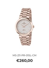 Orologio Mondia Quartz Donna Affinity  MS-211-PR-01SL-CM Acciaio Rosato Classico