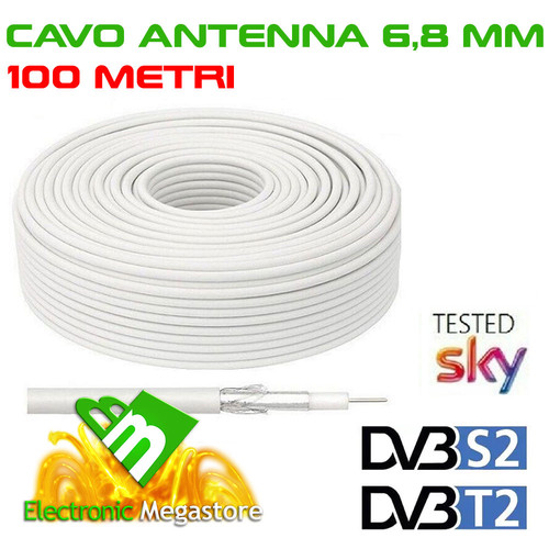 Cavo antenna sat 8mm - antenna, 6,8mm