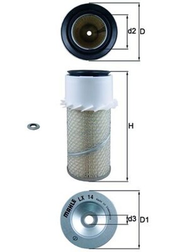 Filtro aria mahle 14 - filtro,