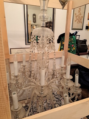 Lampadario cristallo vintage - lampadario,
