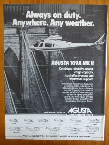 1983 pub agusta helicopter - pub,