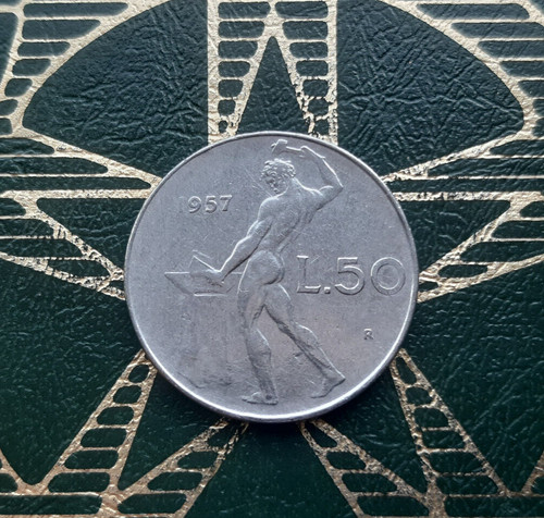 Lire 1957 vulcano - ($), (vulcano