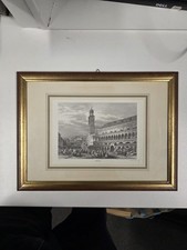 Incisione Padova antica Deroy – stampa d’epoca con cornice 40x30 cm - Fine '800