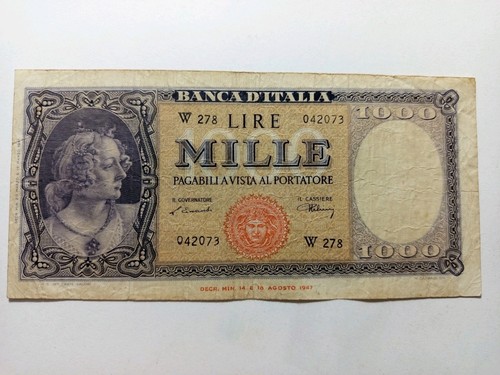Banconota lire 1000 - 1000, italia
