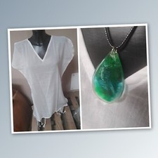 Set Caftano e Catenina Resina Epossidica 