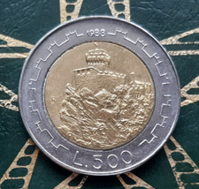 (£)     500 Lire 1988 - MONETE REPUBBLICA DI SAN MARINO PRE EURO (1972-2001) -