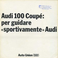 BROCHURE DEPLIANT AUDI 100 COUPE' PROSPEKT (E20)