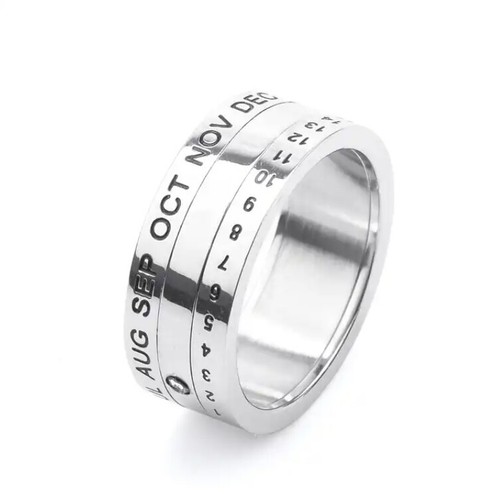 Anello uomo acciaio - uomo, in