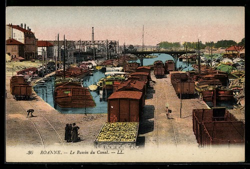 Cpa roanne bassin du - cpa, roanne,