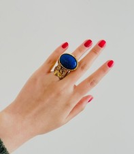 Bague Arty Style Lapis Bleu