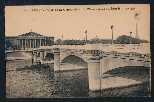Cartolina francia parigi pont - francia,