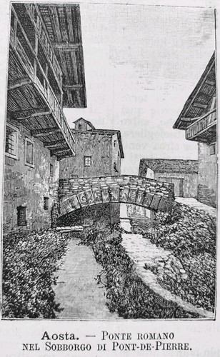 Aosta pont pierre ponte - de, pierre.
