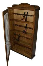 Vetrina portapipe 36 posti in legno massello espositore bacheca rastrelliera