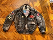 Giacca da aviatore Avirex modello G-1 Red Eagles 4477th TES, taglia XL