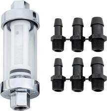 CarBole Filtro del Carburante per Moto Filtro Benzina in Vetro Cromato