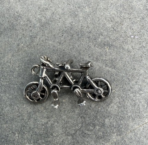 Bicicletta tandem argento
