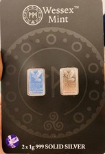 2 X Stupendi LINGOTTI Argento