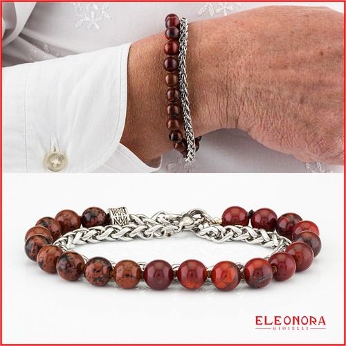 Bracciale uomo acciaio catena - bracciale,
