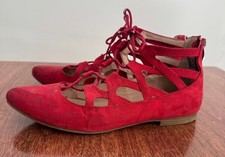 Sandali con lacci rossi donna