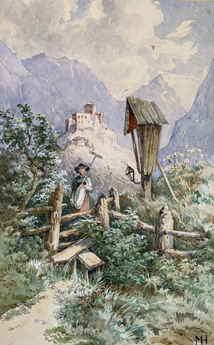 Paesaggio con giovane