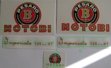 KIT ADESIVI DECALCOMANIE A SECCO  MOTOBI IMPERIALE 125 cc 4 T SERBATOI