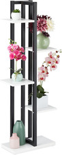 Scaffale Portafiori, Colonna Portavasi Da Interno Con 5 Mensole, Porta Piante, 1