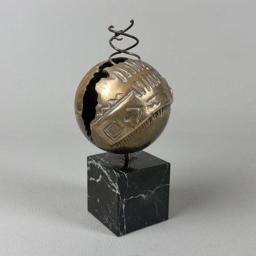 Scultura bronzo sfera astratta - sfera,