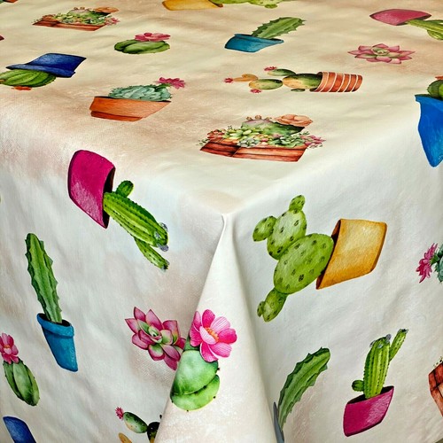 Wachstuch tischdecke kakteen - wachstuch,