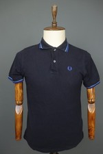 Polo Fred Perry blu ricamata