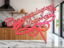 Cake topper Laurea Congratulazioni Dottoressa allestimento torta dedcorazione